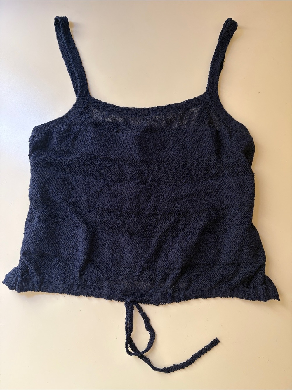 Free People Navy Knit Camisole Top